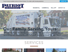 Tablet Screenshot of patriotdisposalservices.com